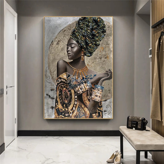 African Queen Wall Art https:// www.bfminteriordesign.com